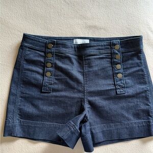 LOFT Blue Jean Shorts High-Waisted Tailored
